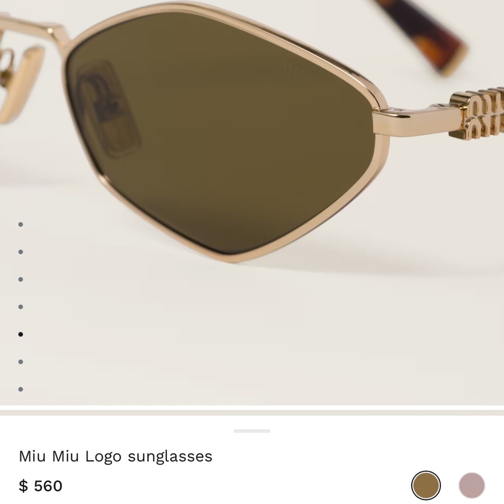 Miu Miu Tortoise and Gold Sunglasses
